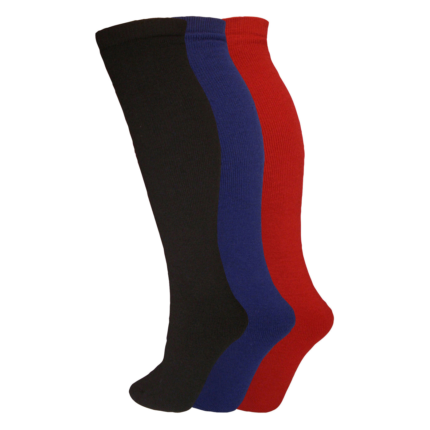 Manbi-PPP Adult Essential Tube Sock Triple Pack Black/Navy/Red