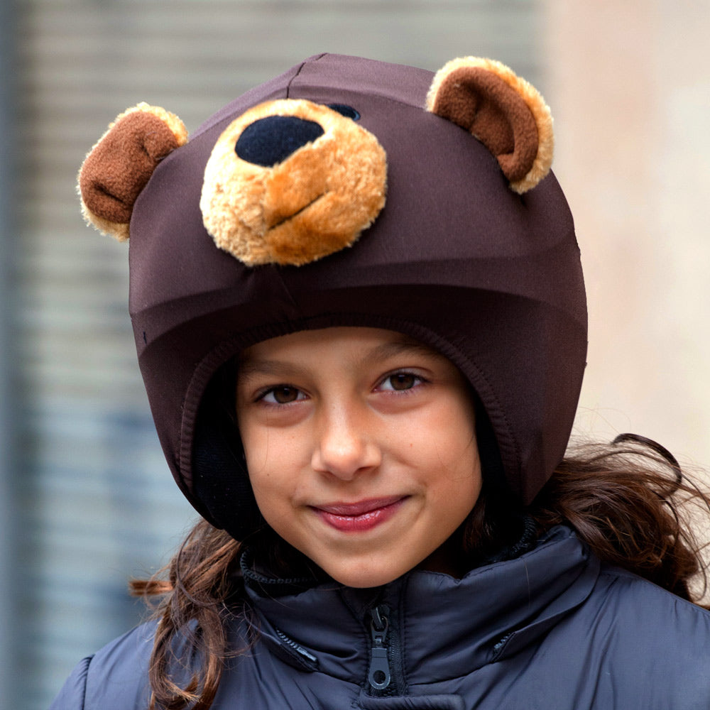 Coolcasc Animals Helmet Cover Teddy Bear