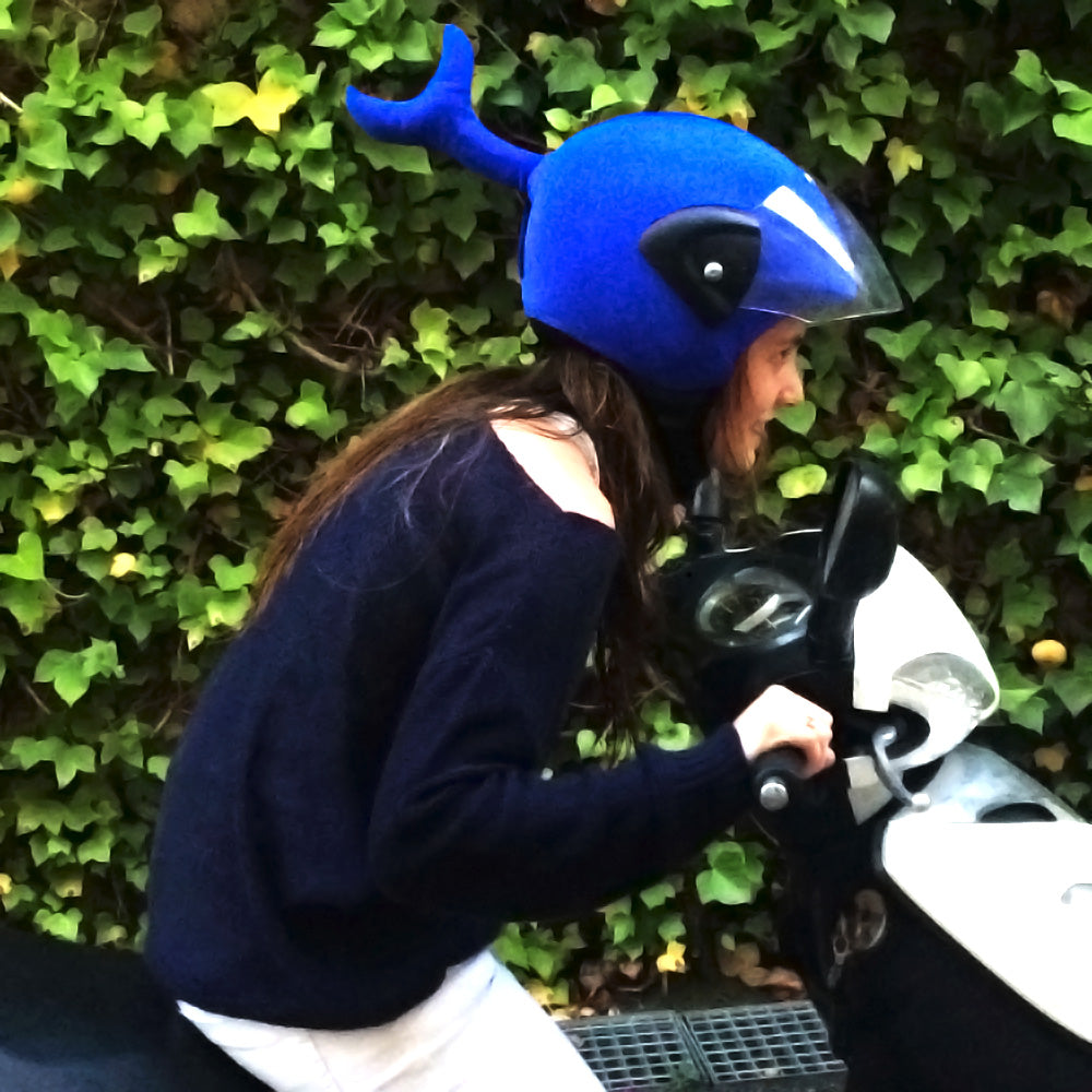 dark blue animal motorcycle helmet Coolcasc Animals Helmet Cover Whale