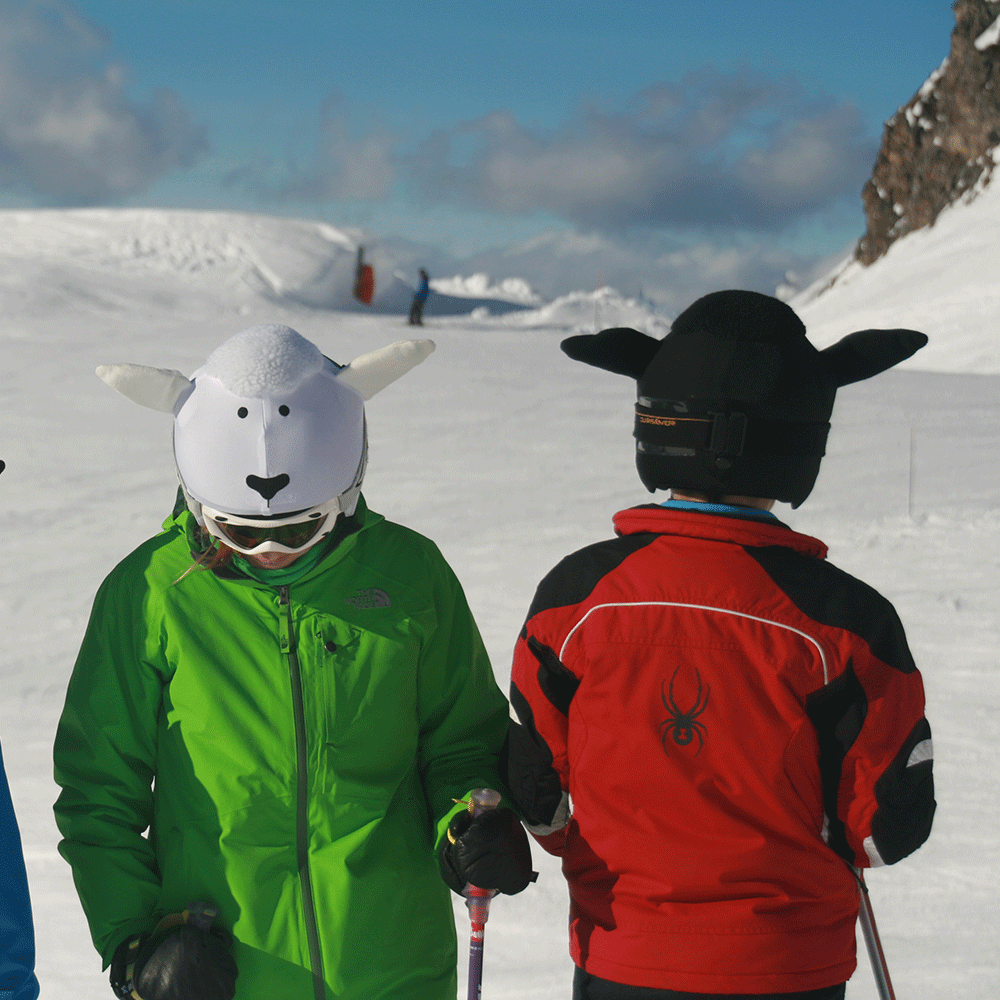 Coolcasc Animals Helmet Cover Black Sheep