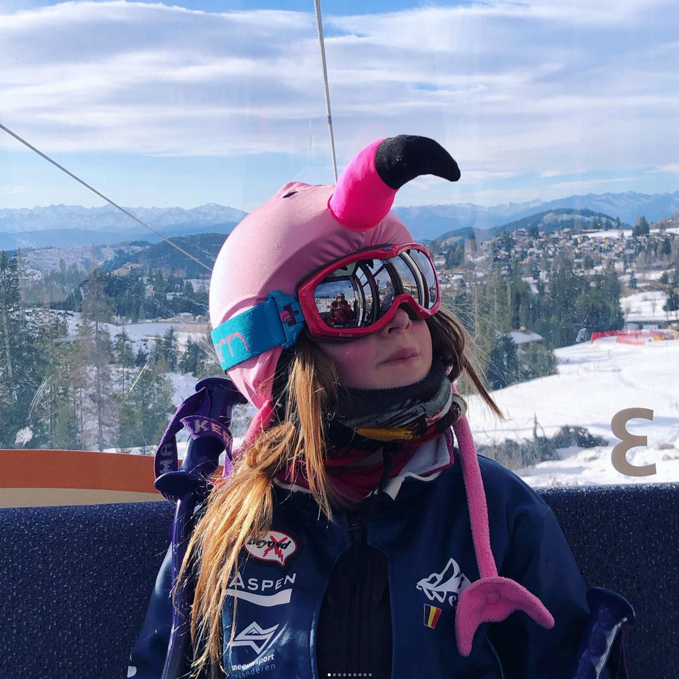Coolcasc Animals Helmet Cover Flamingo