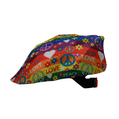 Coolcasc Bike Helmet Cover Peace & Flowers