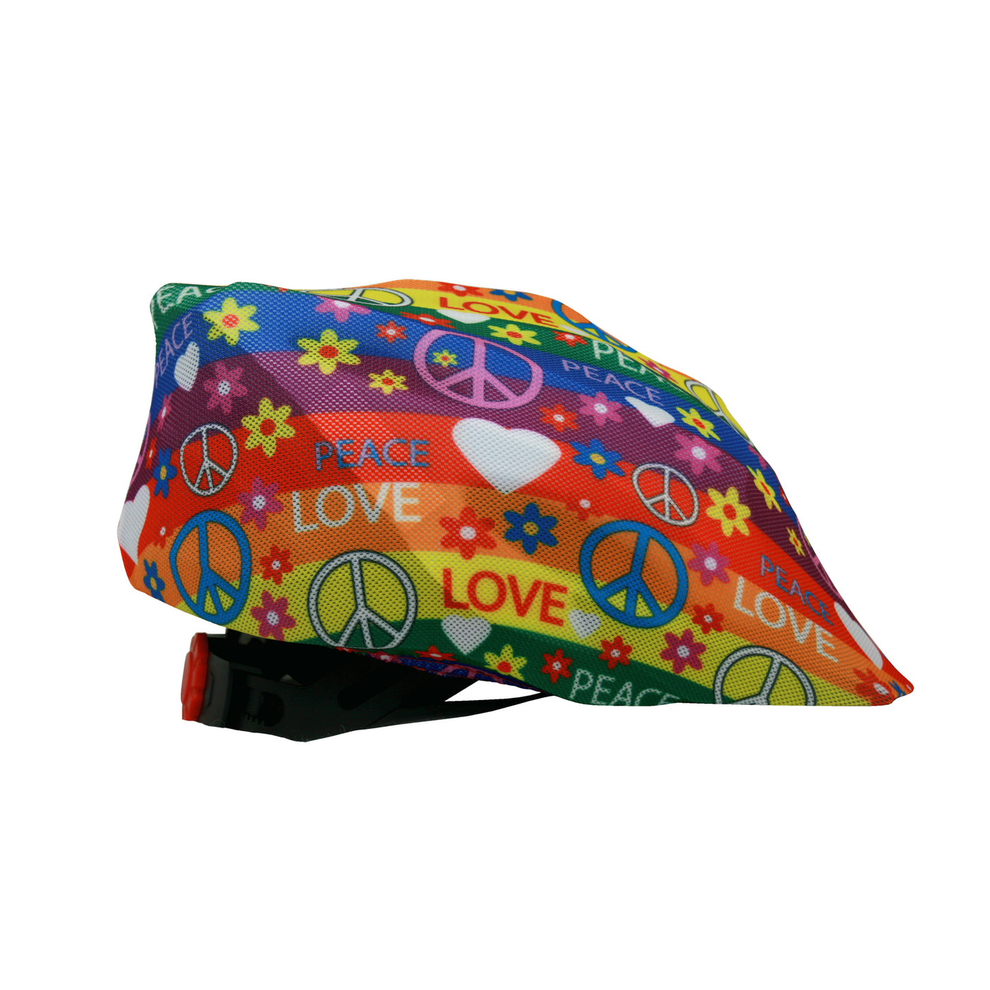 Coolcasc Bike Helmet Cover Peace & Flowers