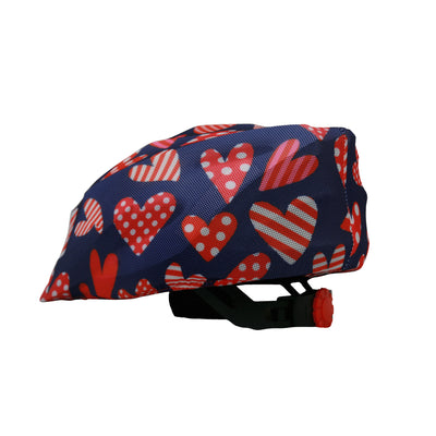 Coolcasc Bike Helmet Cover Agatha Hearts