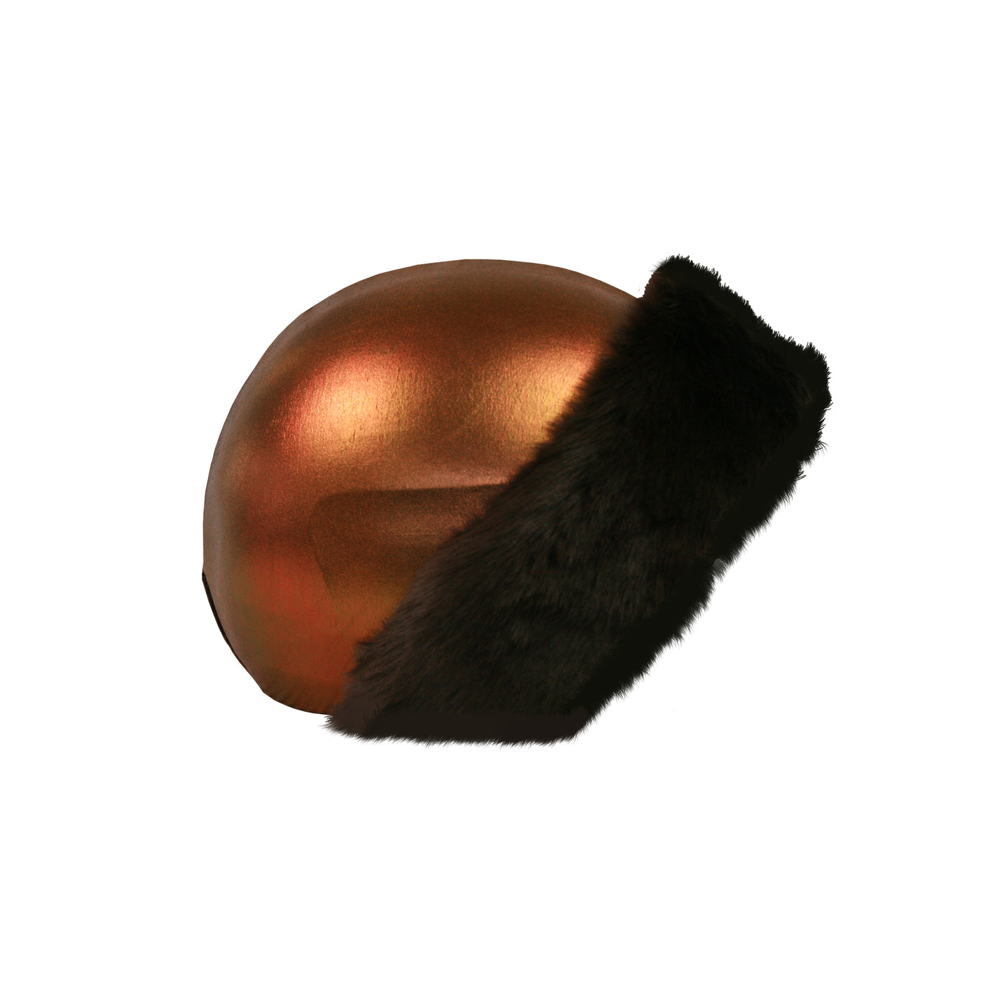 Coolcasc Exclusive Helmet Cover Bronze Brown Fur