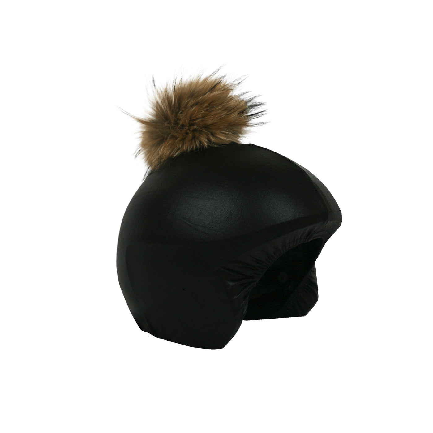 Coolcasc Exclusive Helmet Cover Black Brown Pom