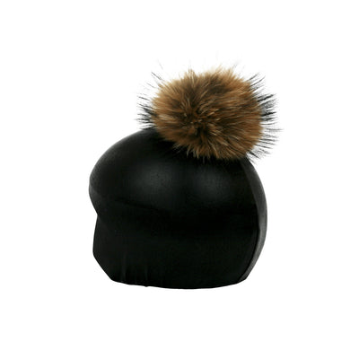 Coolcasc Exclusive Helmet Cover Black Brown Pom