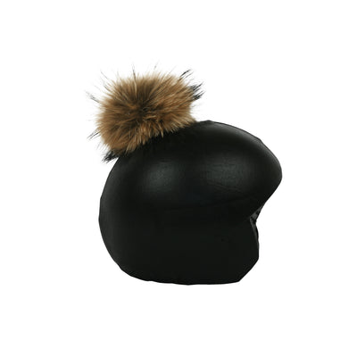 Coolcasc Exclusive Helmet Cover Black Brown Pom