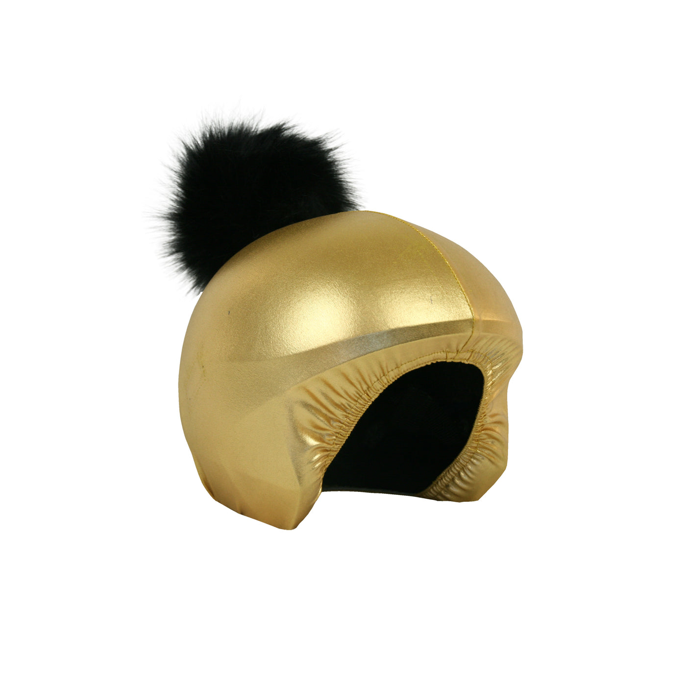 Coolcasc Exclusive Helmet Cover Gold Black Pom
