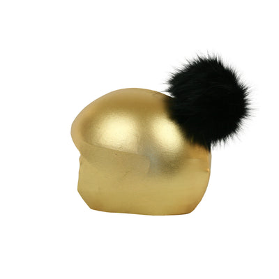 Coolcasc Exclusive Helmet Cover Gold Black Pom