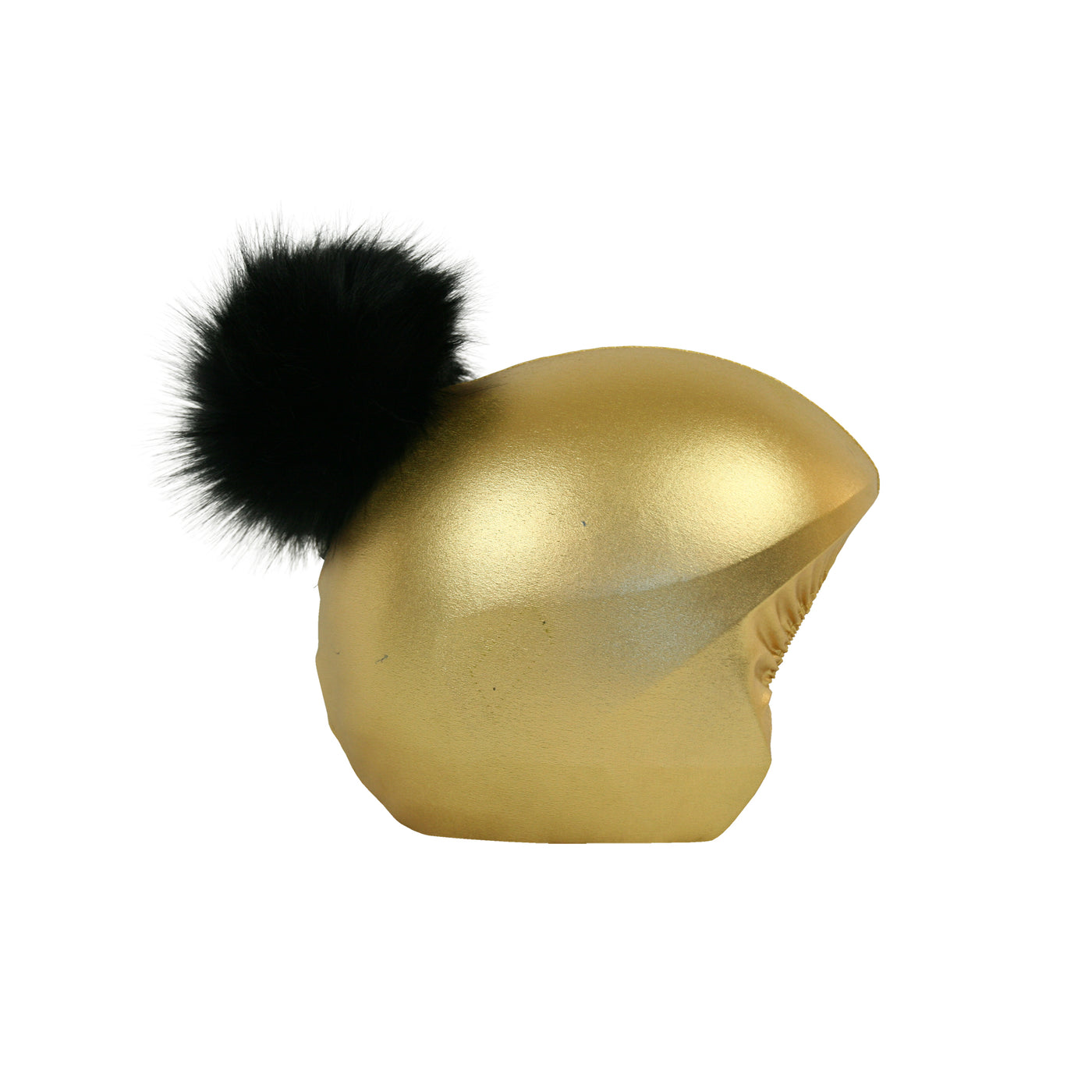 Coolcasc Exclusive Helmet Cover Gold Black Pom