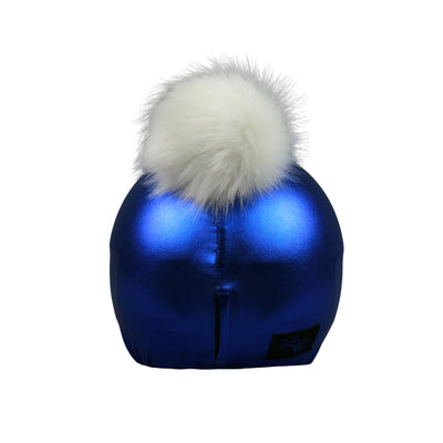 Coolcasc Exclusive Helmet Cover Blue White Pom