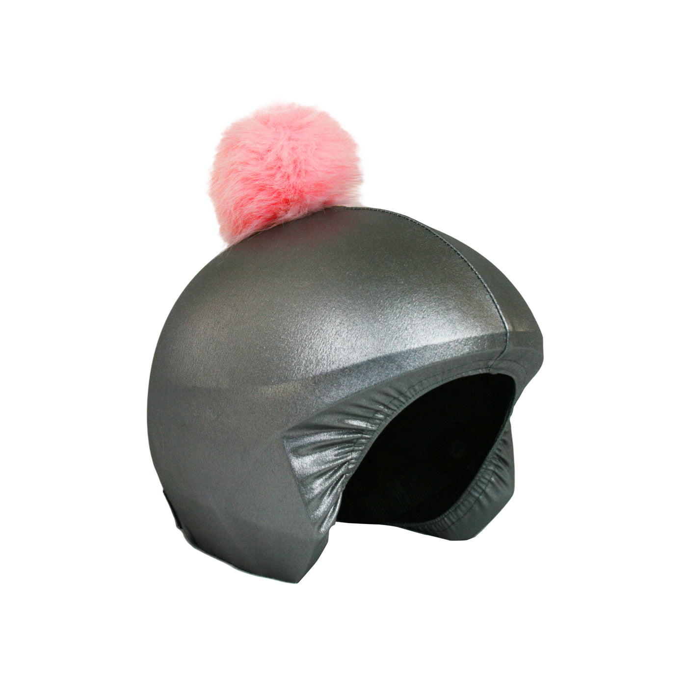 Coolcasc Exclusive Helmet Cover Grey Pink Pom