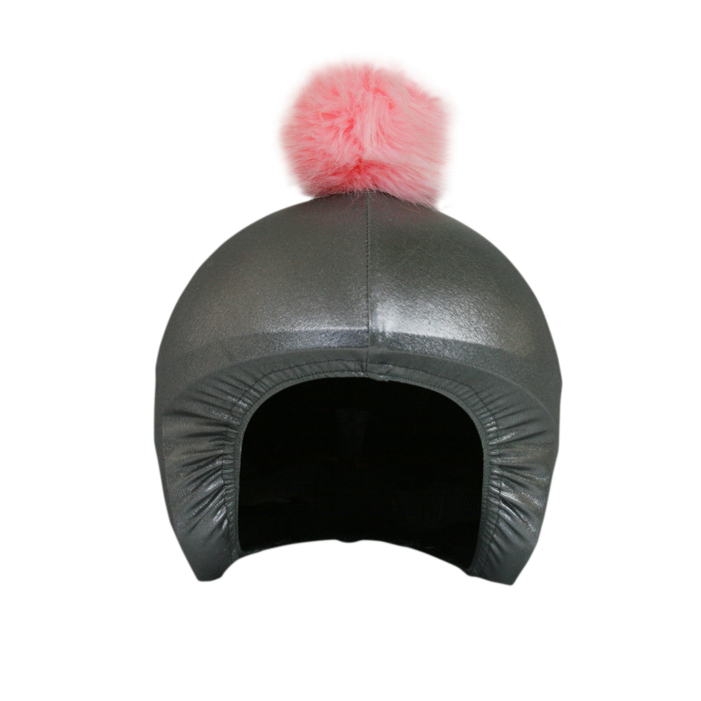 Coolcasc Exclusive Helmet Cover Grey Pink Pom