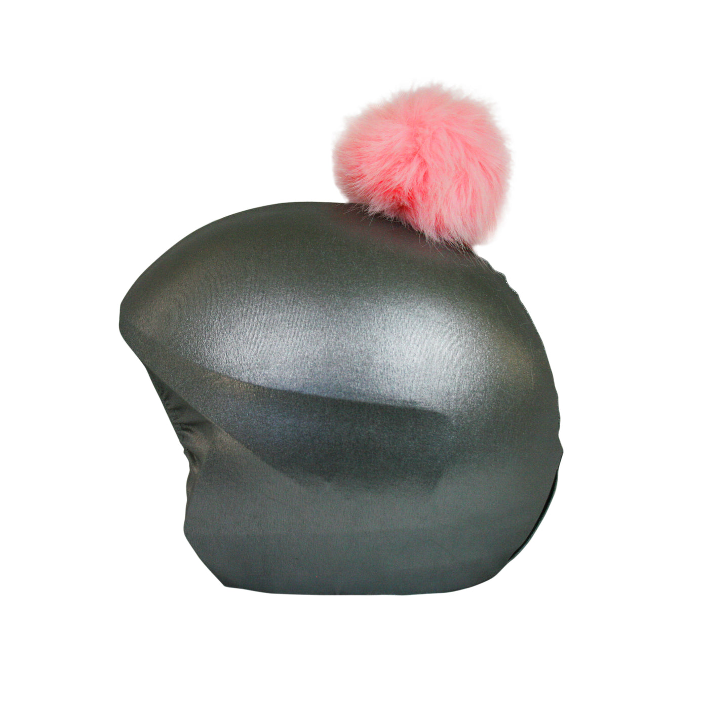 Coolcasc Exclusive Helmet Cover Grey Pink Pom