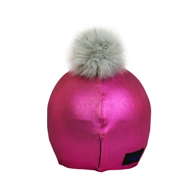 Coolcasc Exclusive Helmet Cover Pink Grey Pom