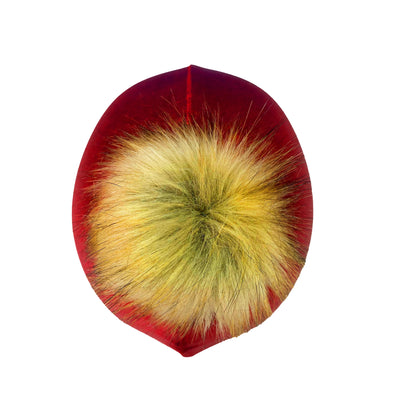 Coolcasc-Exclusive Helmet Cover Red Brown Pom