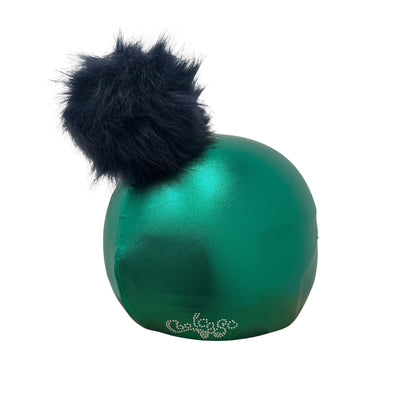 Coolcasc Exclusive Helmet Cover Green Blue Pom