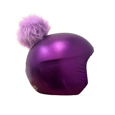 Coolcasc Exclusive Helmet Cover Purple Pink Pom