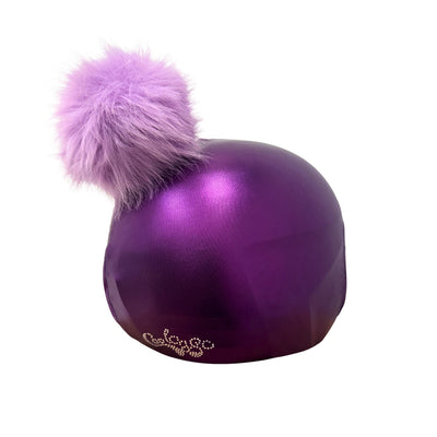 Coolcasc Exclusive Helmet Cover Purple Pink Pom