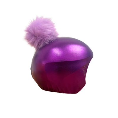 Coolcasc Exclusive Helmet Cover Purple Pink Pom