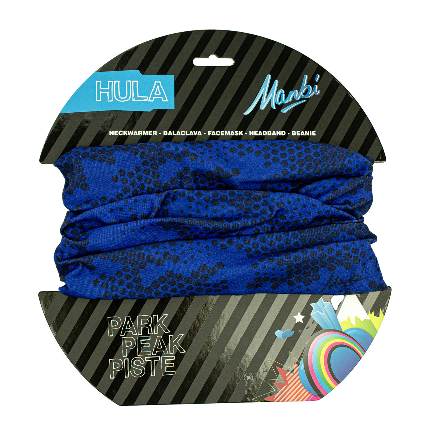 Manbi Hula Neckwarmer Pattern Hexagon Blue