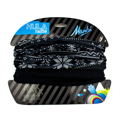 Manbi Hula Halfie Thermal Neck Warmer Pattern Alpine Black
