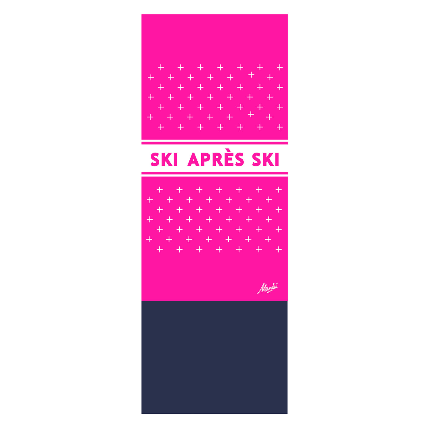 Manbi Hula Halfie Thermal Neck Warmer Pattern Apres Ski Pink