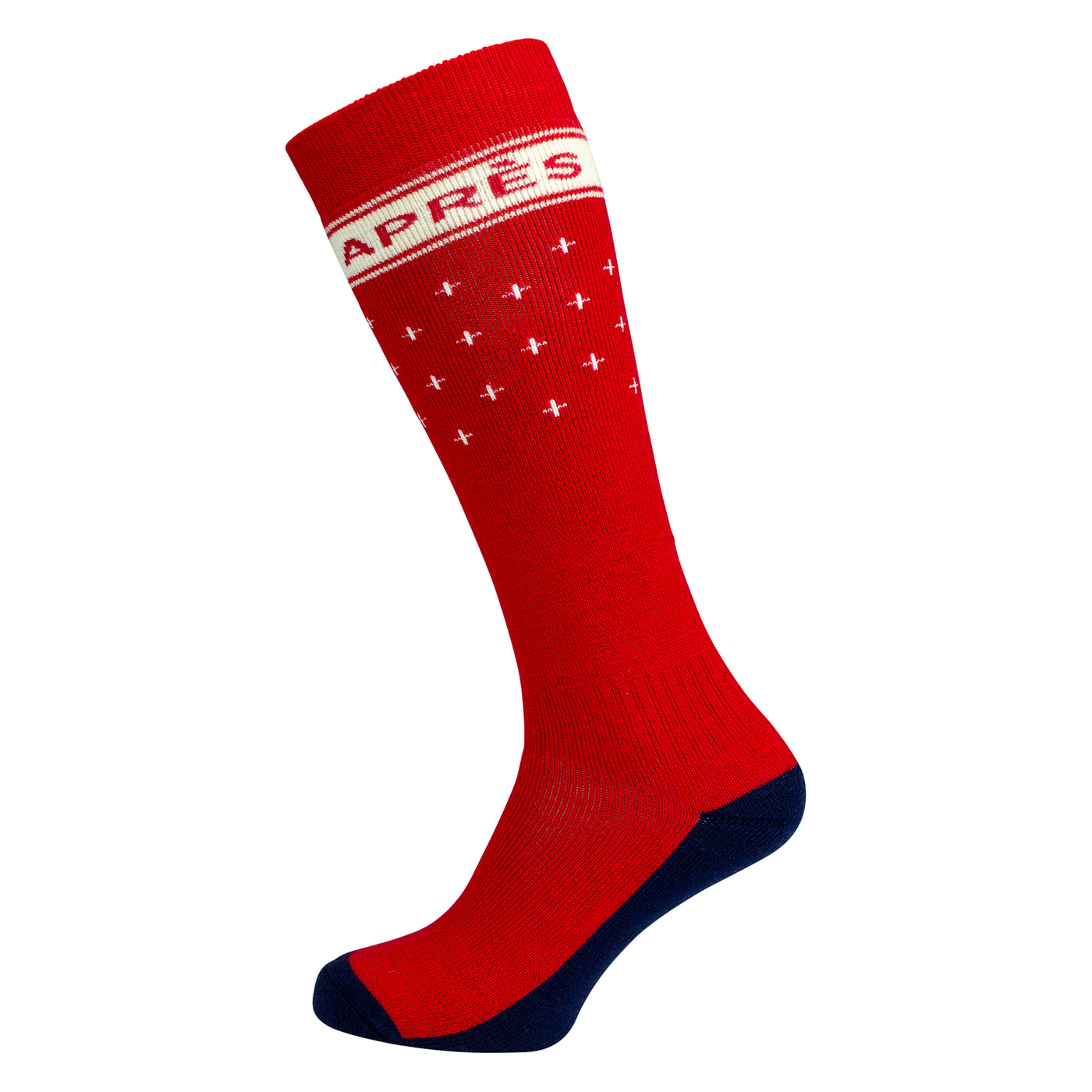 Manbi-PPP Performance Patterned Ski Sock Apres Ski Red