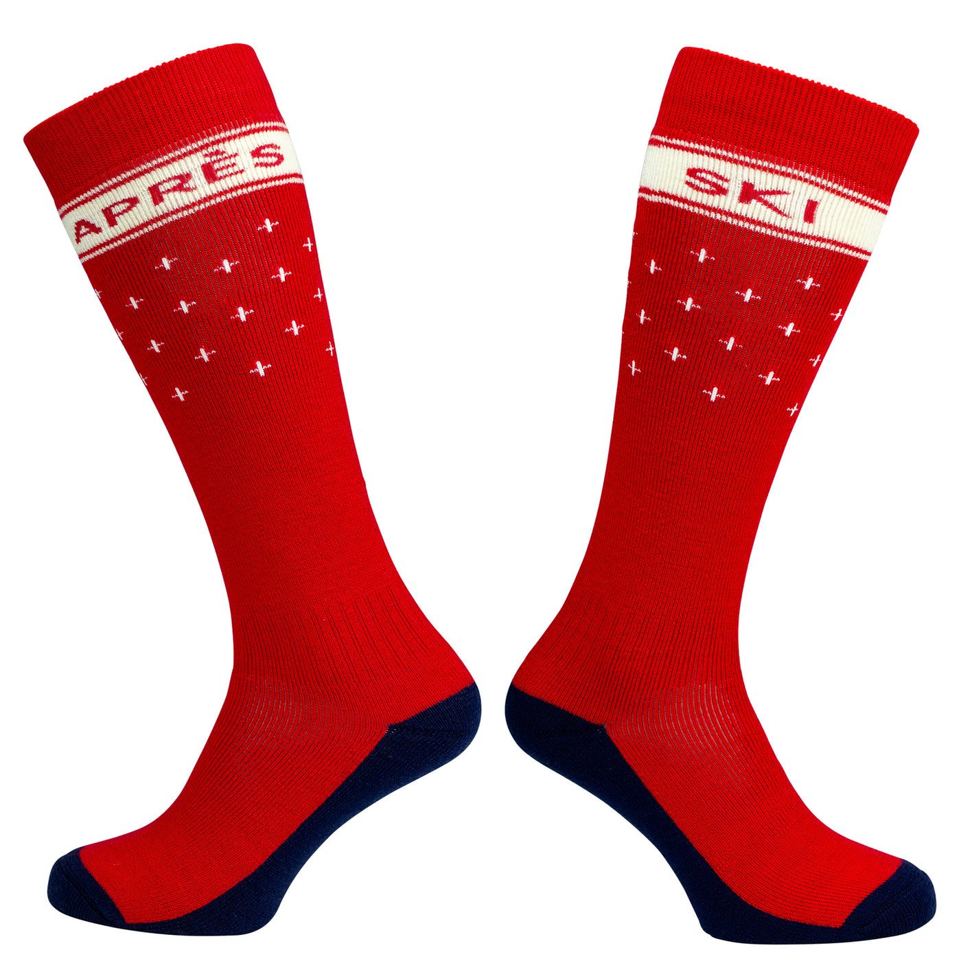 Manbi-PPP Performance Patterned Ski Sock Apres Ski Red