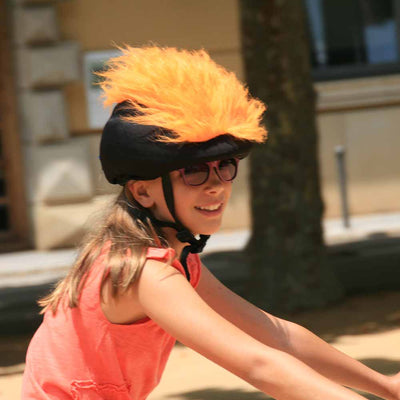 Coolcasc Show Time Helmet Cover Furry Orange