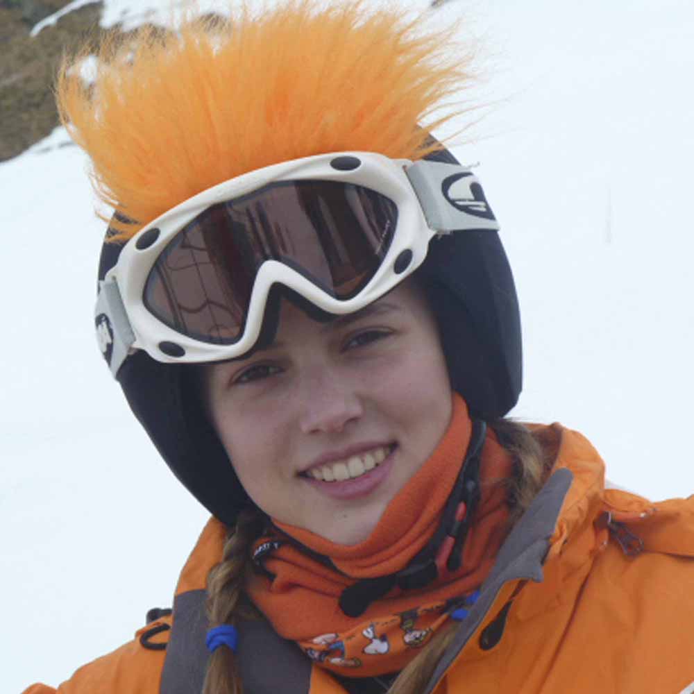 Coolcasc Show Time Helmet Cover Furry Orange