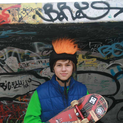 Coolcasc Show Time Helmet Cover Furry Orange