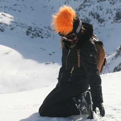Coolcasc Show Time Helmet Cover Furry Orange