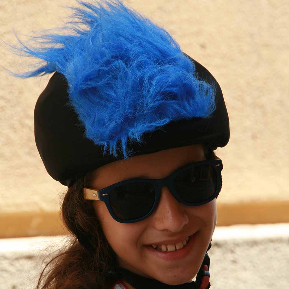 Coolcasc Show Time Helmet Cover Furry Blue