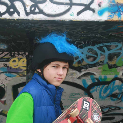 Coolcasc Show Time Helmet Cover Furry Blue