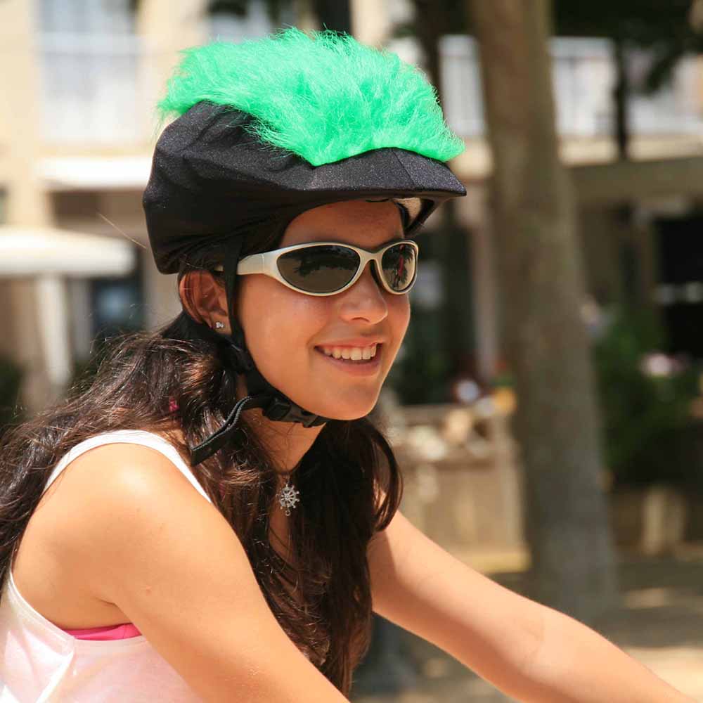 Coolcasc Show Time Helmet Cover Furry Green