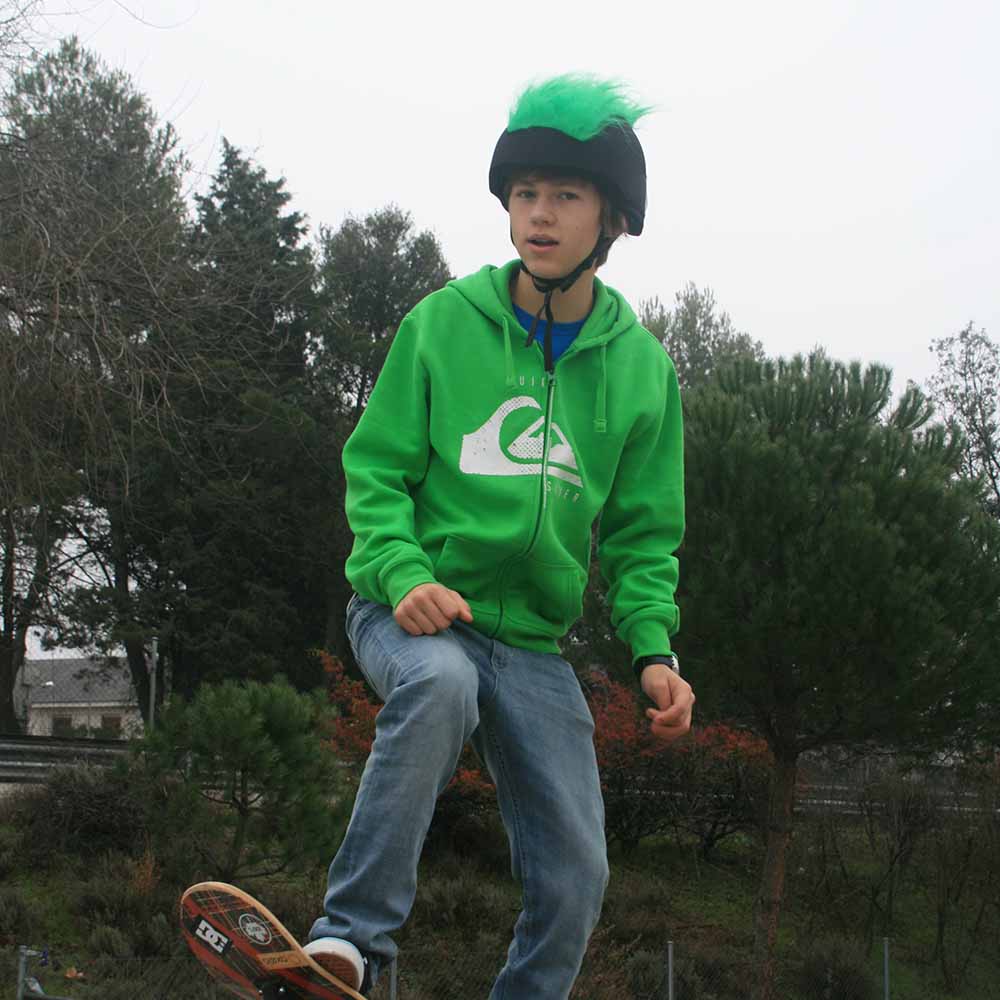 Coolcasc Show Time Helmet Cover Furry Green