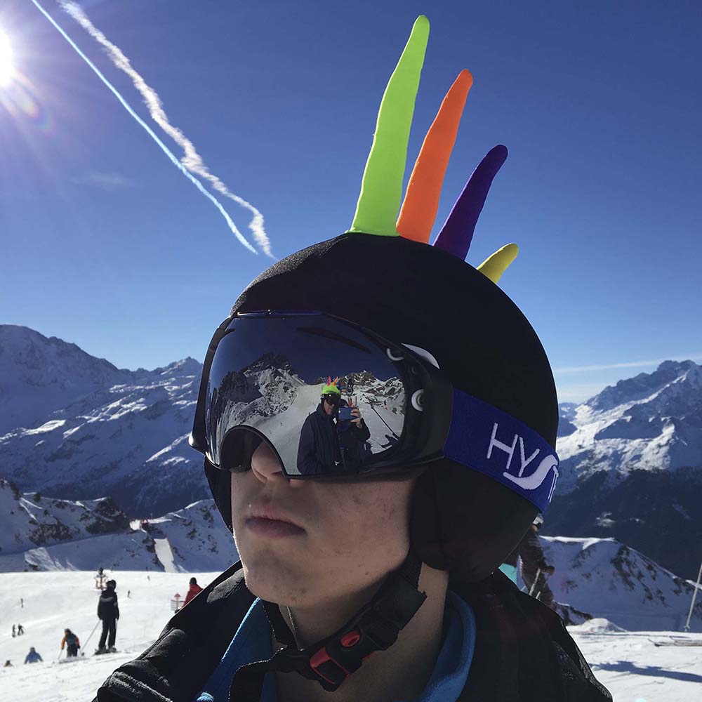 Coolcasc Show Time Helmet Cover Spikey Mohican