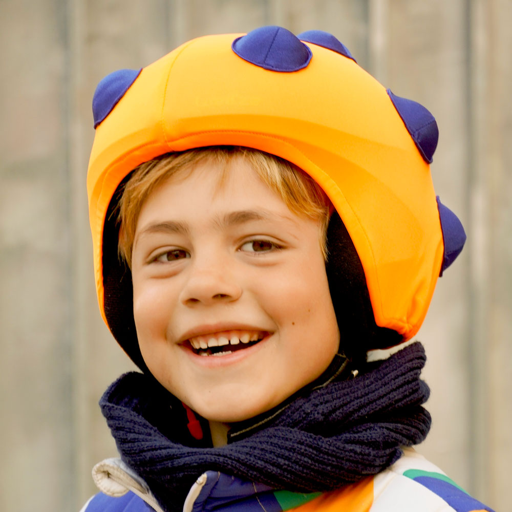Coolcasc Show Time Helmet Cover Orange-Bumps