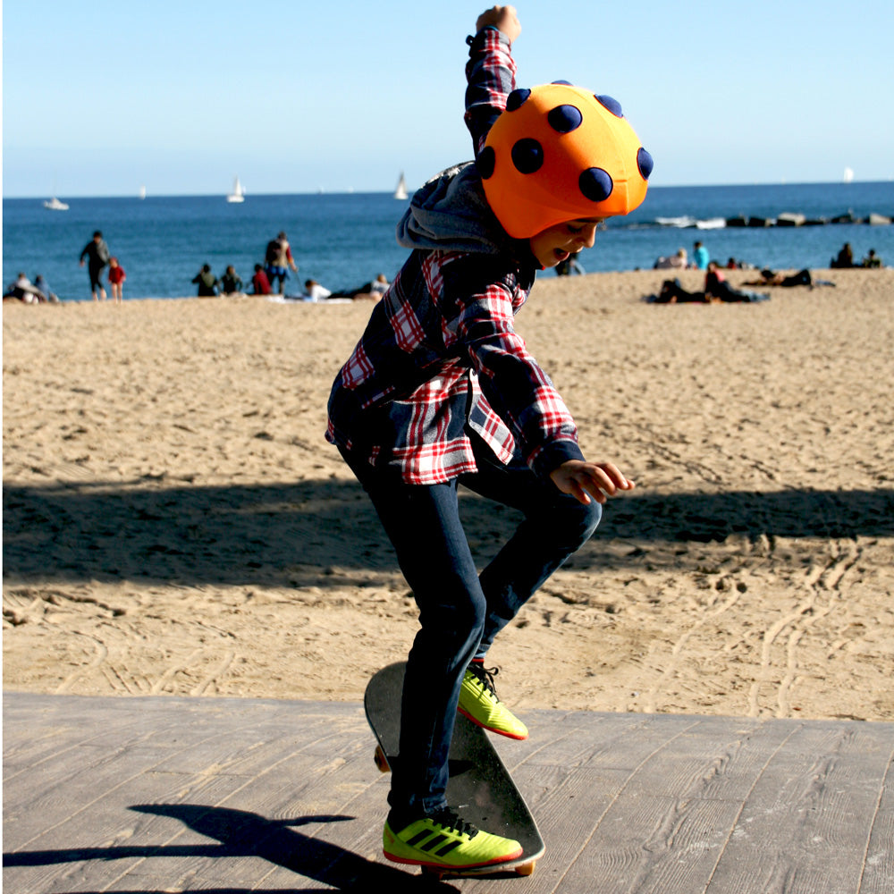 Coolcasc Show Time Helmet Cover Orange-Bumps