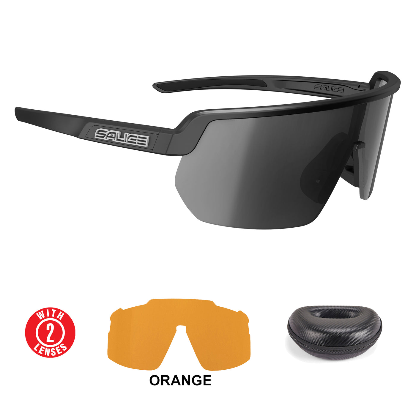 Salice 023 Sunglasses Mirror Lens/Black