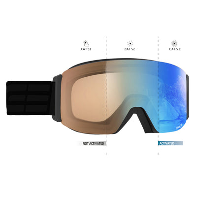 Salice 105 DARWX Double Antifog Mirror Light Adaptive Black