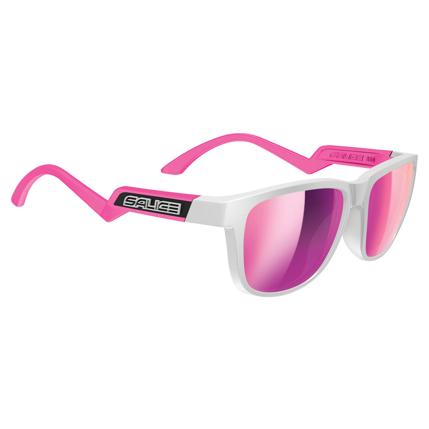 Salice 860 RWP Mirror Polarised White-Pink Casual Sunglass | Italian ...