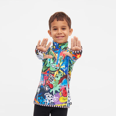 Weedo Kids Base Layer Top Cosmo Spraypaint