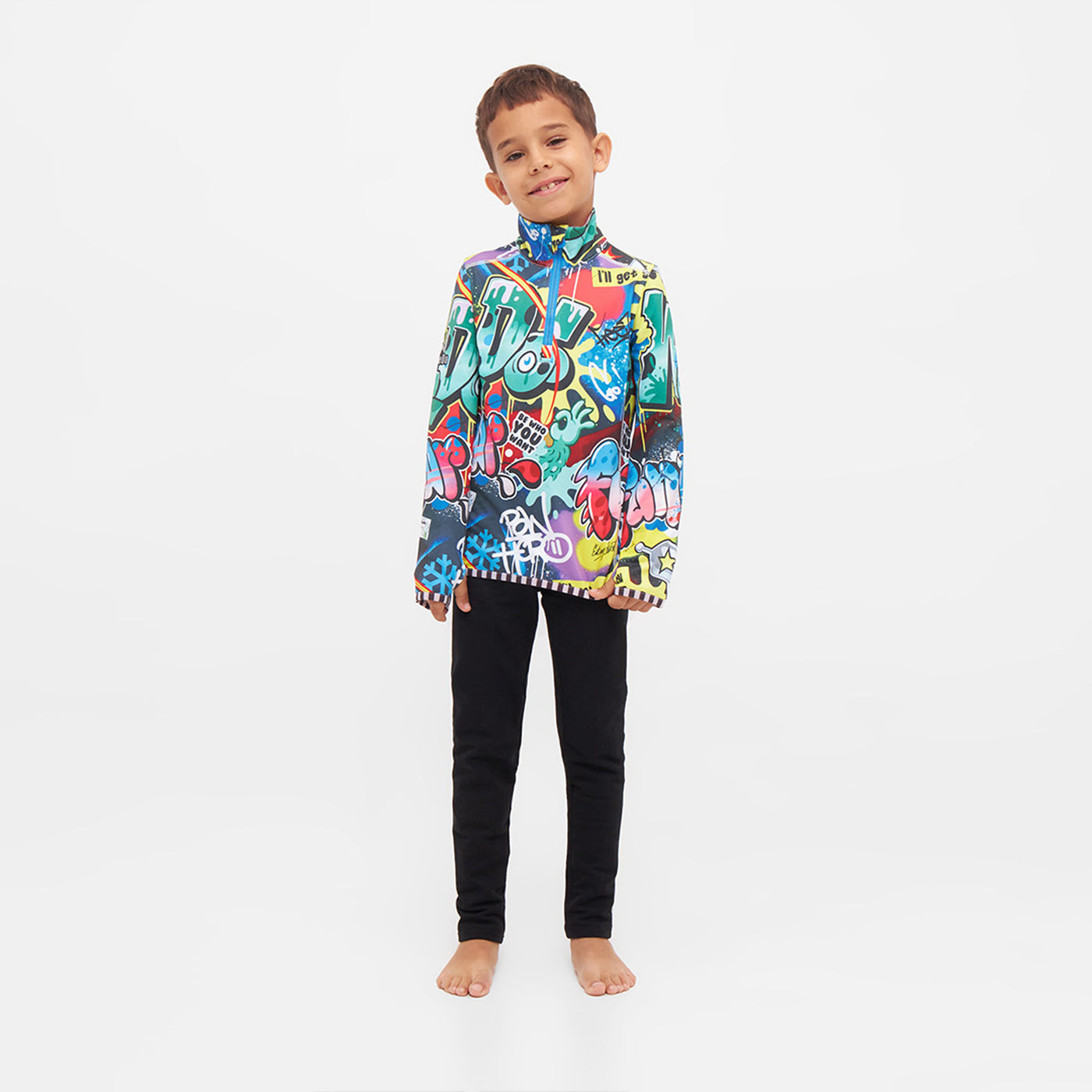 Weedo Kids Base Layer Top Cosmo Spraypaint