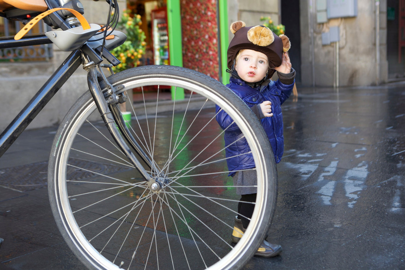 Coolcasc Animals Helmet Cover Teddy Bear.