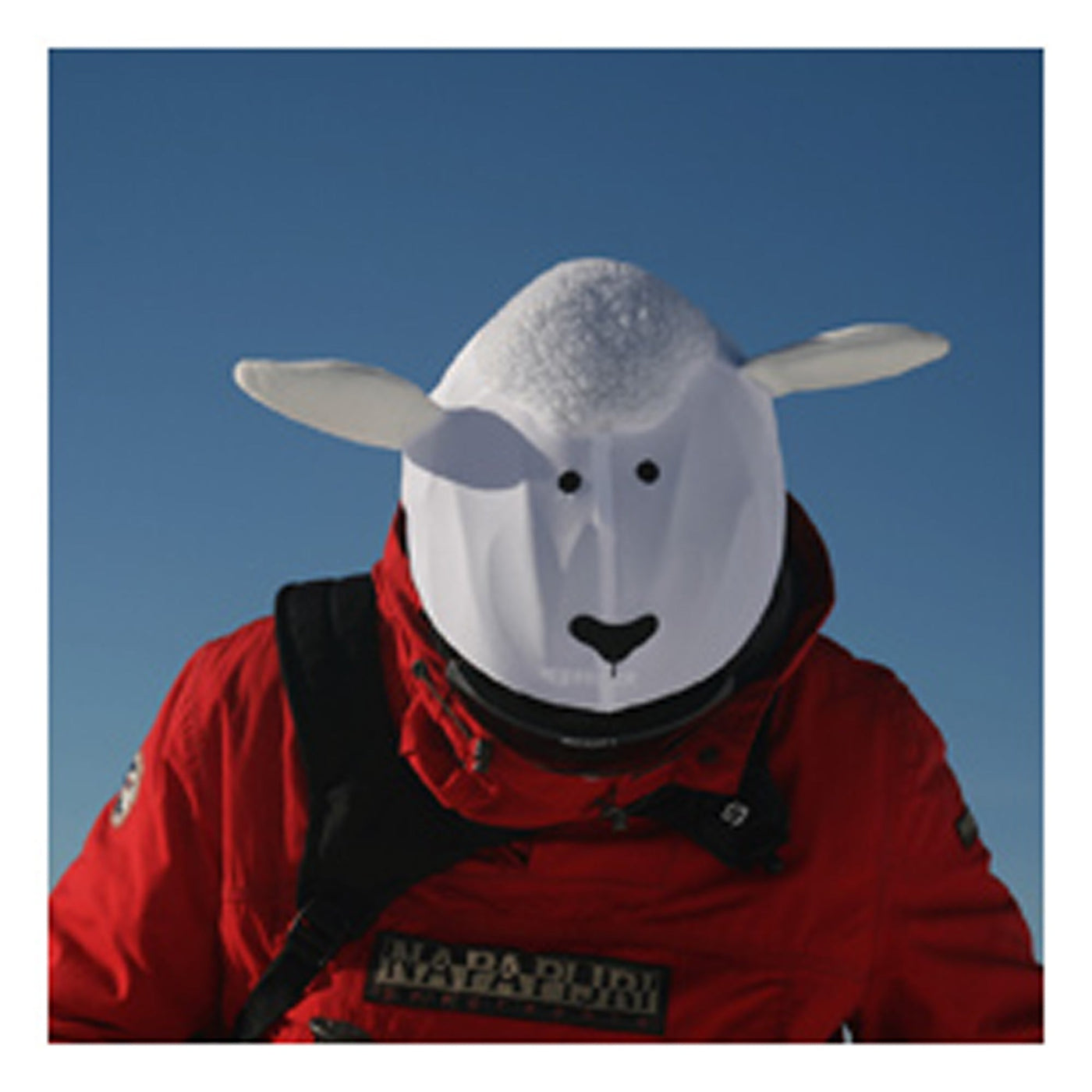 Coolcasc Animals Helmet Cover White Sheep.