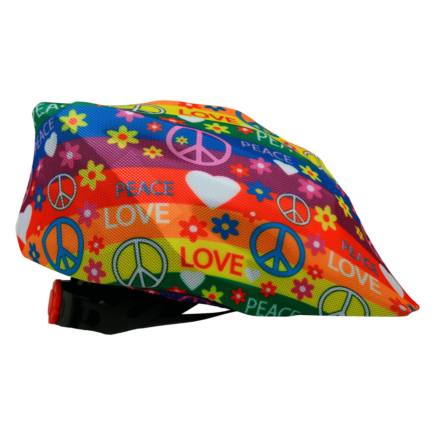 Coolcasc Bike Helmet Cover Peace & Flowers