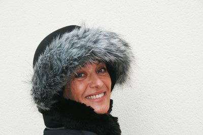 Coolcasc Exclusive Helmet Cover Grey Fur